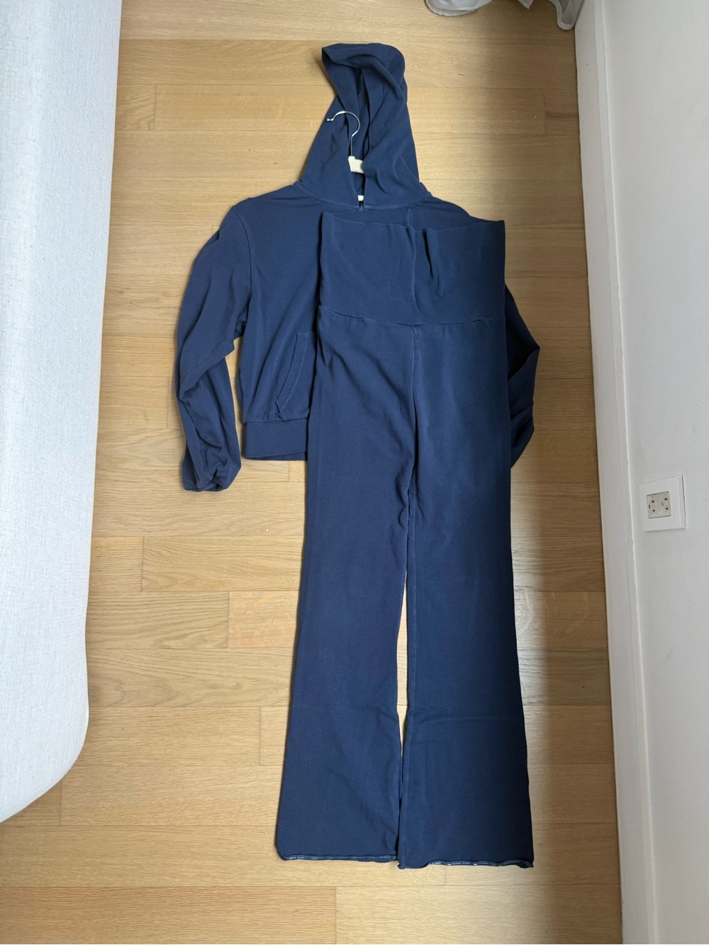 Skims cotton jersey fold over pant and zip jacket